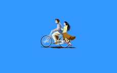 骑自行车flash动画素材