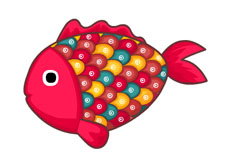 卡通红鲤鱼flash动画素材