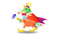 青蛙王子走路flash动画