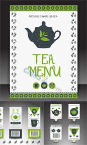 茶叶标签设计矢量素材