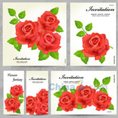 花卉装饰卡片矢量设计