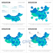 中国地图信息图表矢量图