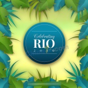 奥运会树叶装饰背景图