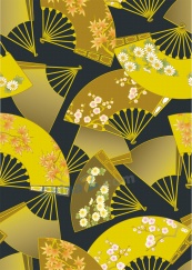 日式传统花样扇子背景