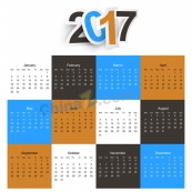 2017日历矢量图设计