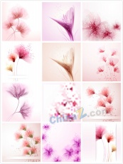 粉色梦幻花卉背景图