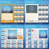 2017摄影日历模板设计矢量