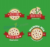 创意披萨标签矢量素材