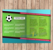 创意足球运动折页宣传单矢量素材