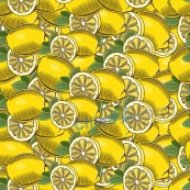 黄色柠檬无缝背景矢量素材