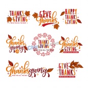 感恩节英文艺术字体设计