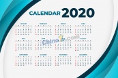 2020年桌面日历矢量图