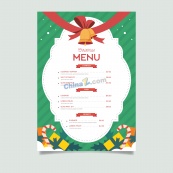 圣诞节餐厅菜单模板