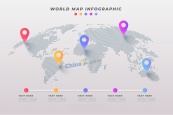 定位坐标世界地图信息图表