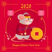 2020年鼠年春节矢量素材
