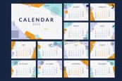 2020年孟菲斯风格日历模板