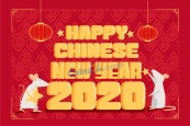 2020年鼠年春节主题海报矢量