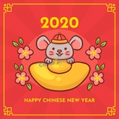2020年鼠年卡片设计矢量