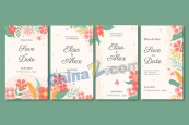 婚礼花卉装饰系列卡片