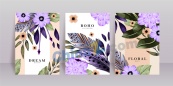 波西米亚风花卉封面设计
