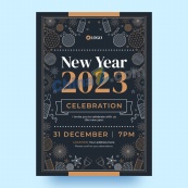 2023新年派对海报设计