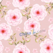 粉色水彩花卉矢量图案背景