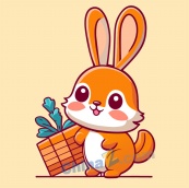 可爱兔子插画矢量素材