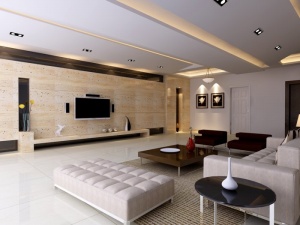 现代家装客厅模型