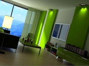 绿色客厅3d模型