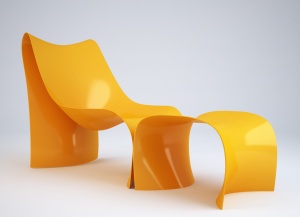 异形躺椅的3D模型