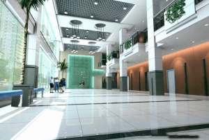 办公楼大厅3D模型设计