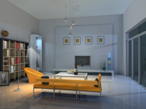 现代小客厅模型