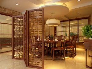 中式餐厅包间3D模型