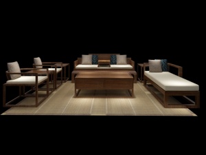 中式沙发家具3D模型