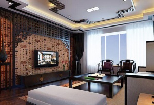 中式客厅3D模型设计