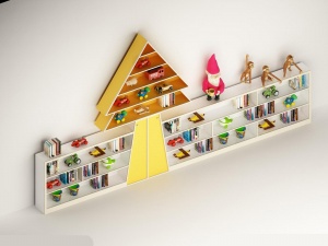 3D儿童书架模型