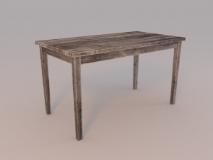 老式木桌子3D模型