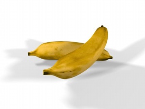 香蕉3D模型效果图