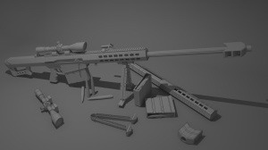 狙击枪3D模型设计