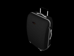 黑色行李箱3D模型