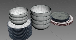日用碗餐具3D模型