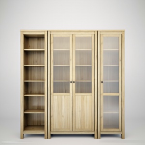 木质书柜3D模型设计