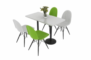 撞色餐桌椅模型设计