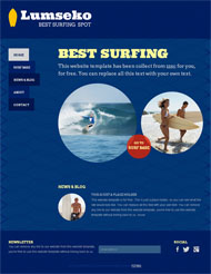 夏季冲浪html网页模板
