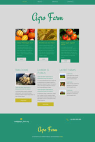 种植业网站CSS3扁平模板