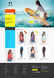 冲浪服饰销售网站模板