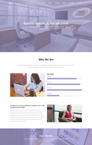 紫色商务办公网页模板