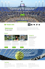 大气网球运动html模板