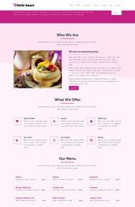 粉色美食蛋糕制作HTML5模板