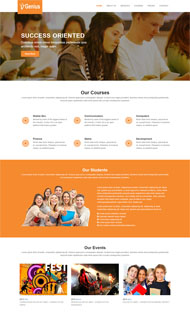 橙色学校教育网站模板
